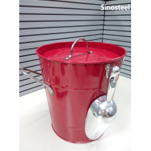 Ice Cream Machine Metal Ice Bucket with Lid & Scoop